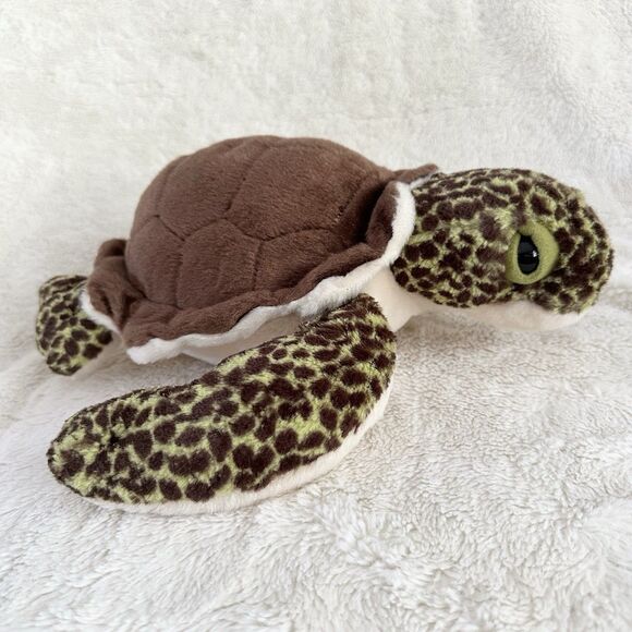 Wild Republic Spotted Sea Turtle 14" Plush Realistic Stuffed Animal Zoo Toy - Picture 2 of 6